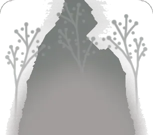 淡く褪せた植物の壁・白の画像