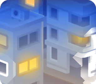 住宅街の背景・夜の画像