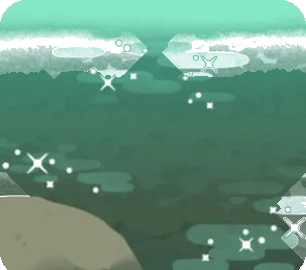 穏やかに流れる水流・昼の画像