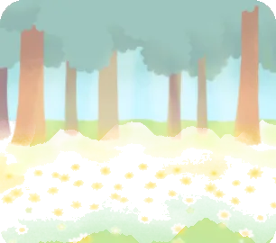 小花咲く木立の画像