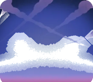 クジラが見た薄暮の空の画像