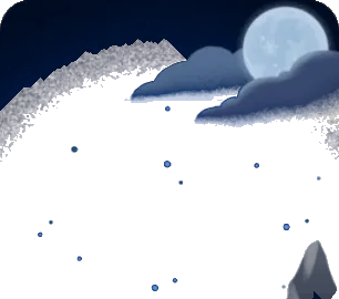 満月の輝く夜空の画像