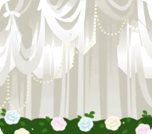 結婚式のバラとレースの壁の画像