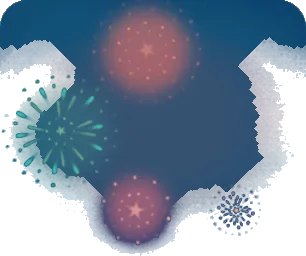 花火に彩られた夏の夜空の画像