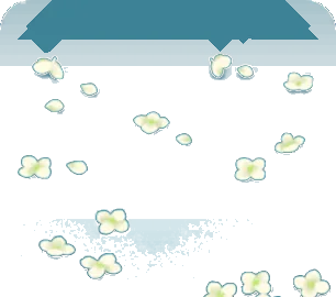 花のある青い地面の画像