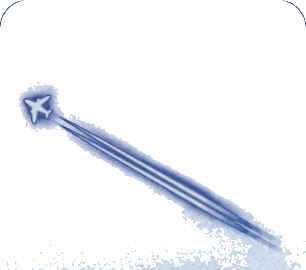 飛行機雲の青空の画像