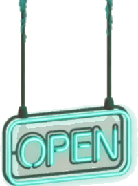 「OPEN」のネオンサインの画像