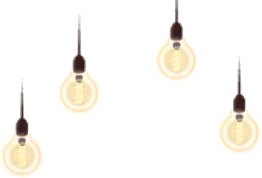 カフェを照らすライトの画像