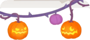 カボチャランタンのオーナメントの画像