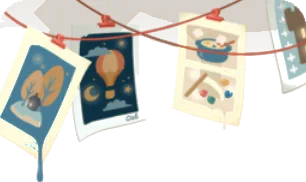 吊り下がる白昼夢の挿絵の画像