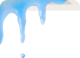 ポツポツと水滴がこぼれるつららの画像