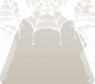蜘蛛の巣のレース飾りの画像
