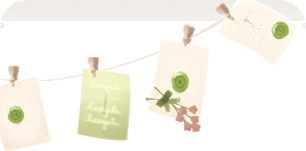 手紙サンプルの吊り下げの画像