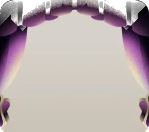 照らされたベルベットカーテンの画像