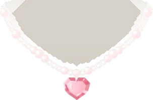 ハートの宝石のネックレスの画像