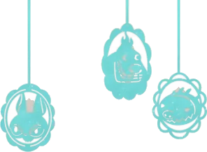 ラメがついたリヴリーたちの切り絵の画像