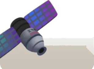 人工衛星の模型の画像