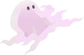左から現れた布おばけの画像
