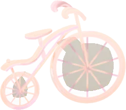 夕焼けの自転車の画像