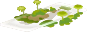 苔むしたスライドガラスの画像
