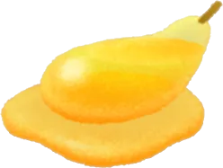 落ちた実から溢れ出るハチミツの画像