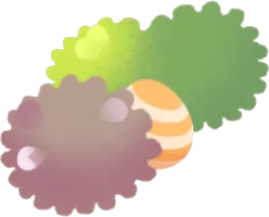 イースターエッグが潜む草むらの画像