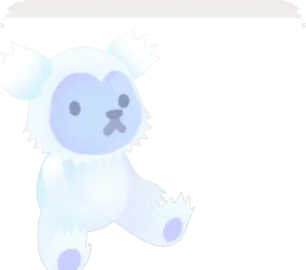 小さな白いクマのぬいぐるみの画像
