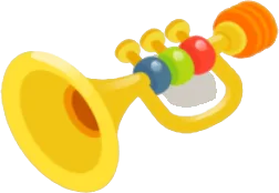ラッパのおもちゃの画像