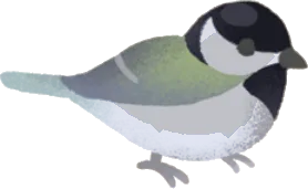 シジュウカラの置物の画像