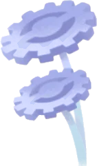 2つのギアの花の画像