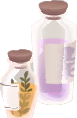 研究中の妙薬が入った小瓶の画像