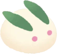 お月見うさぎのミニチュアの画像