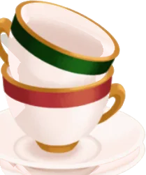 飲み終えたコーヒーカップの画像