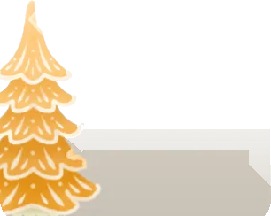 かじられたツリークッキーの画像