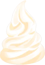 たっぷりのソフトクリームの画像