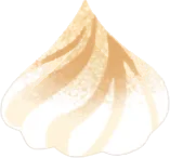 タルトの奥側を彩るメレンゲ・左の画像