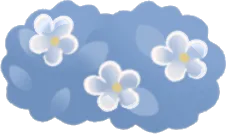 ガラスの小花の茂み・左の画像