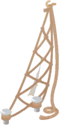 下げられたロープネットの画像