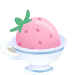 ちょこんと野苺のティーカップの画像
