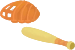 誰かのグローブとバットの画像