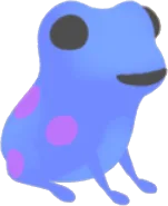 右向き停止カエルの画像