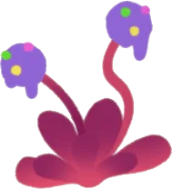 溶けた植物の画像