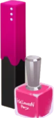 ピンクなリップとネイルの画像