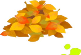 紅葉した葉っぱの山の画像