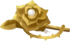 金の薔薇ブローチの画像