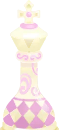 アシンメトリーな白のキングの画像
