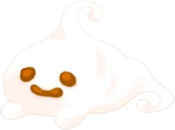 チョコで顔が描かれたクリームの画像