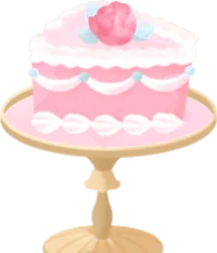 薔薇色のケーキの画像