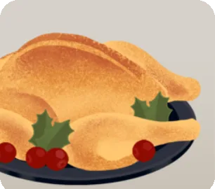 焼きたてクリスマスチキンの画像