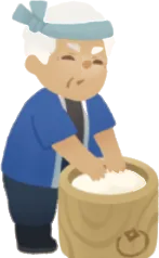 おじいちゃんの人形・秋の画像